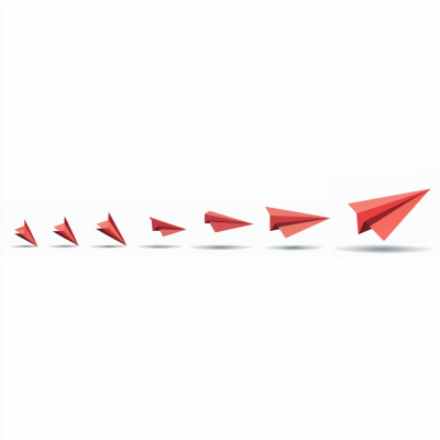 Paper Airplane Animation Sprite Sheet