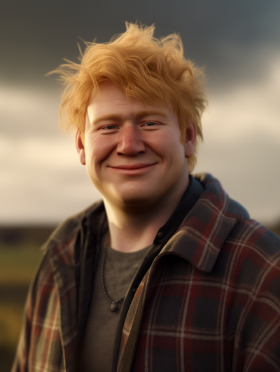 Friendly Overweight Red Portrait