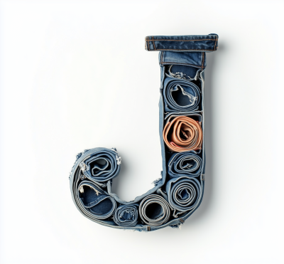 Denim Letter J