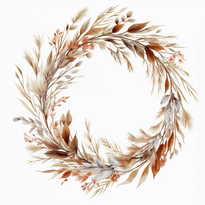 Watercolor Wreath Design