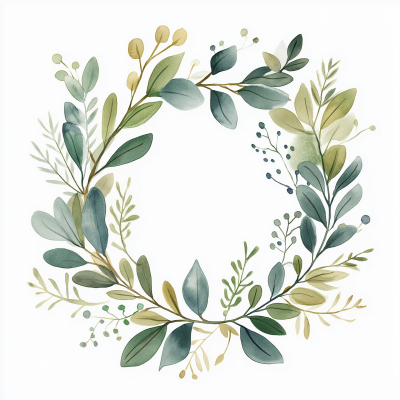 Watercolor Wreath Design