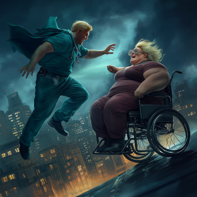 Nighttime Rooftop Duel