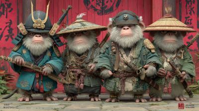 Charming Chimpanzee Warriors