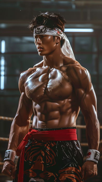 Martial Arts Fighter in Action