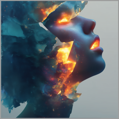Psychedelic Female Face