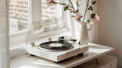 Cozy Minimalist Turntable Setup
