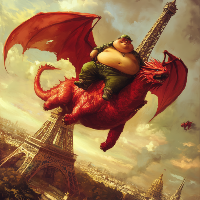 Dragon Ride Over Paris