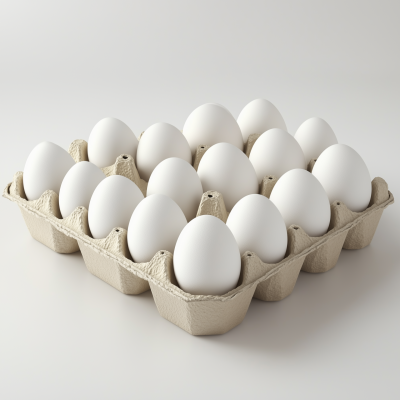 Egg Carton with White Eggs