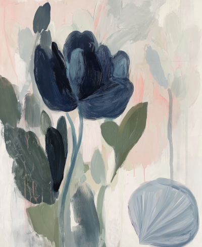 Abstract Leaves and Flowers