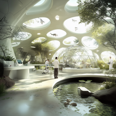 Futuristic Veterinary Lab