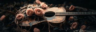 Guitar with Flowers