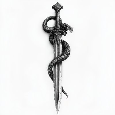 Dagger with Viper