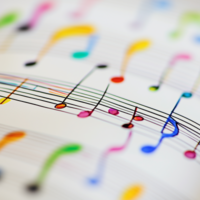Colorful Music Sheet