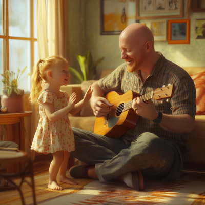 Father and Daughter Music Time