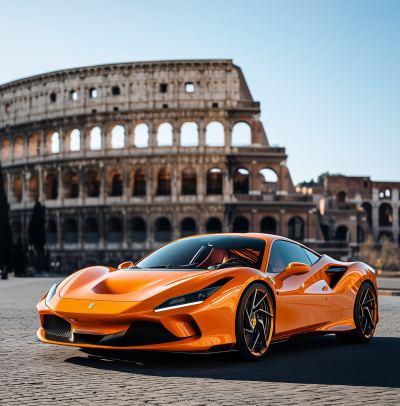 Ferrari F8 at the Colosseum