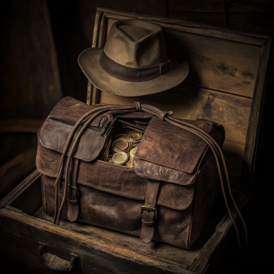Indiana Jones Satchel and Artifacts