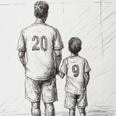 Father and Son in Soccer