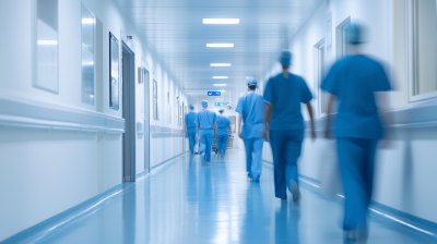 Busy Hospital Hallway