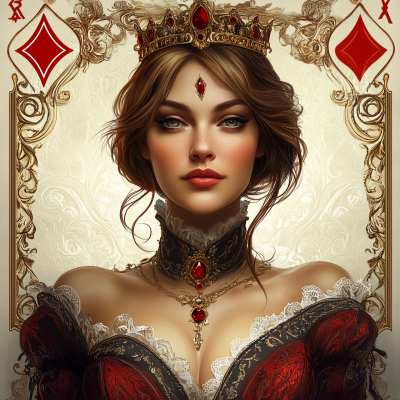 Queen of Diamonds Portrait