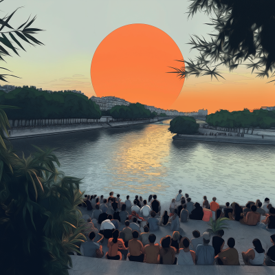 Paris Sunset Dance Party