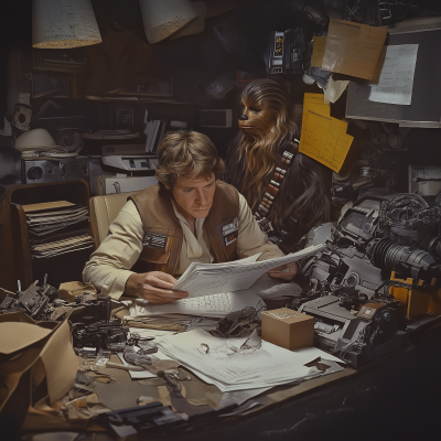 Han Solo Working from Home