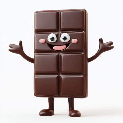 Cheerful Chocolate Character