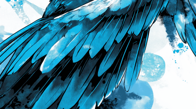 Cyan Bird Illustration