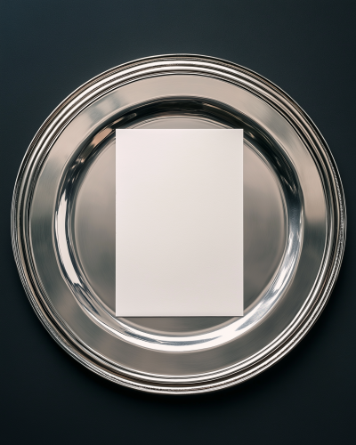 Elegant Platter with Paper