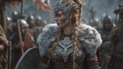 Viking Valkyrie at Sunset