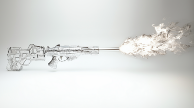 Silver Flamethrower Gun