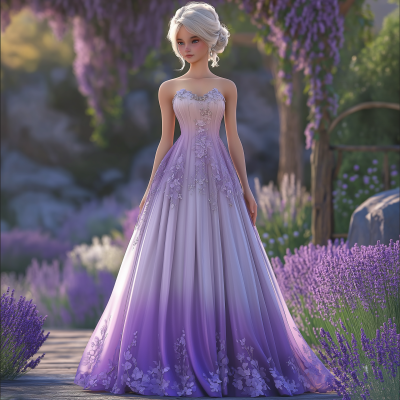 Elegant Ombré Ballgown