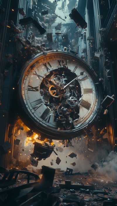 Exploding Clock Mechanism