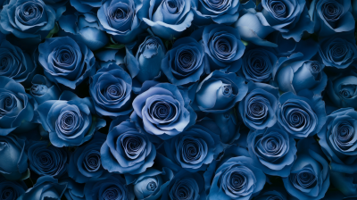Blue Roses Composition