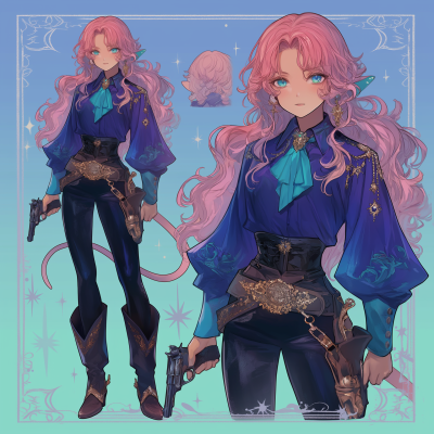 Mouse Cowboy Character