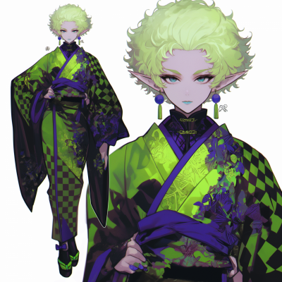 Asian Elf in Kimono