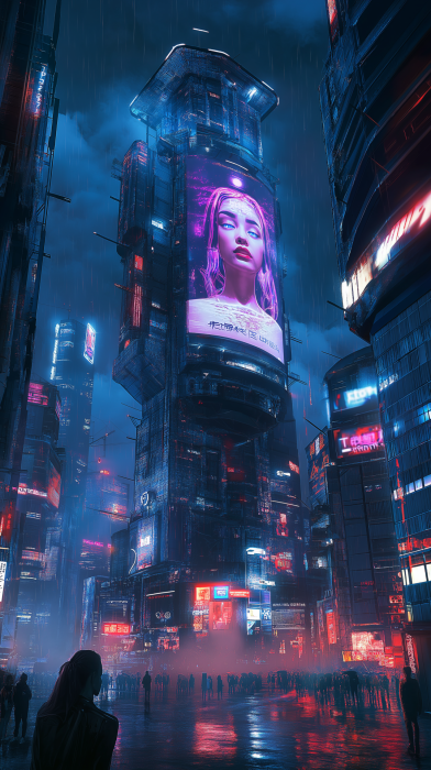 Cyberpunk City Night