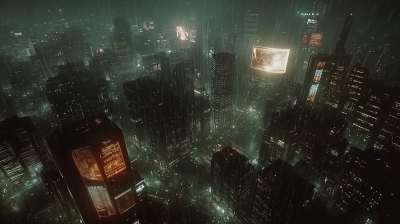 Cyberpunk City at Night