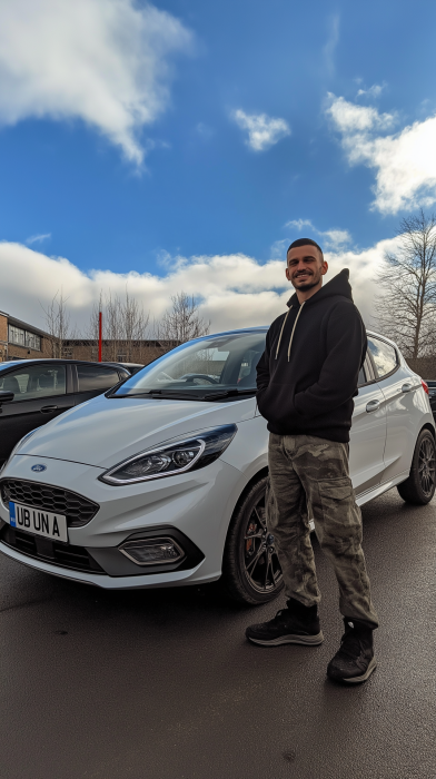 Happy Man with Ford Fiesta