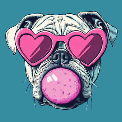 Bulldog with Heart
