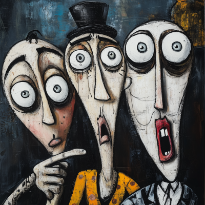 Abstract Modern Caricature Portrait
