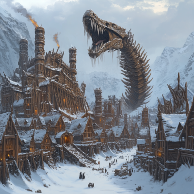 Viking City in the Snow